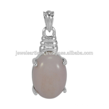 Pink Opal Gemstone 925 Sterling Silver Pendant Jewelry